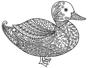 A hand-drawn zentangle