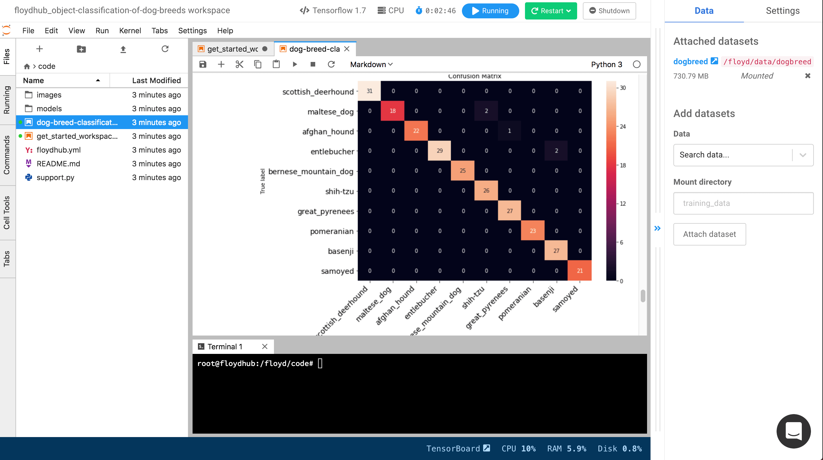 Workspaces on FloydHub